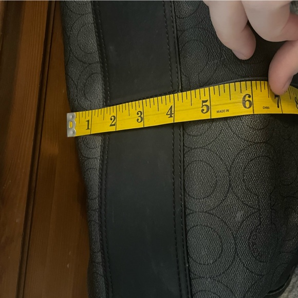 Coach Crossbody Monogramed Gray Black Satchel Tote Bag with Handles READ - Picture 14 of 14